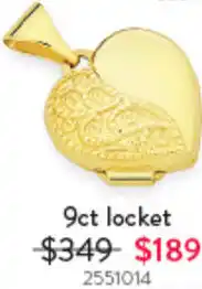 Goldmark 9ct locket 2551014 offer