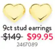 Goldmark 9ct stud earrings 2467089 offer