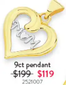 Goldmark 9ct pendant 2521007 offer