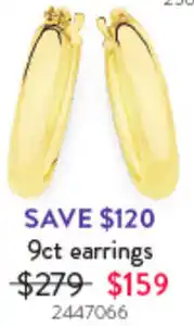 Goldmark 9ct earrings 2447066 offer