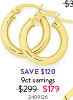 Goldmark 9ct earrings 2409126 offer