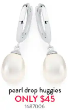 Goldmark Pearl drop huggies offer