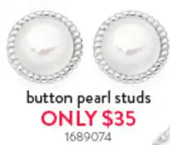 Goldmark Button pearl studs offer