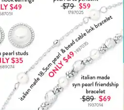 Goldmark Italian made pearl & bead cable link bracelet offer