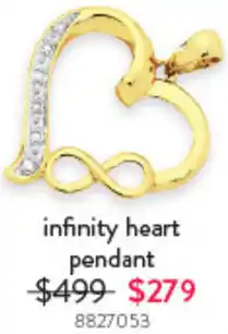 Goldmark Infinity heart pendant 8827053 offer