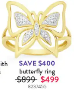 Goldmark Butterfly ring 8237455 offer
