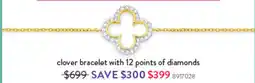 Goldmark clover bracelet with 12 points of diamonds offer