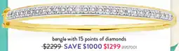 Goldmark bangle with 15 points of diamonds offer