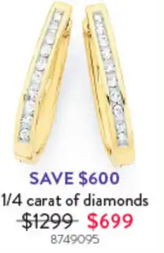 Goldmark 1/4 carat of diamonds offer