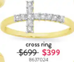 Goldmark Cross ring 8637024 offer