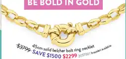 Goldmark Solid belcher bolt ring necklet 2057001 offer