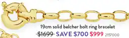 Goldmark Solid belcher bolt ring bracelet 2157000 offer