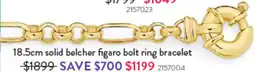 Goldmark Solid belcher figaro bolt ring bracelet 2157004 offer