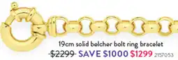 Goldmark Solid belcher bolt ring bracelet 2157053 offer