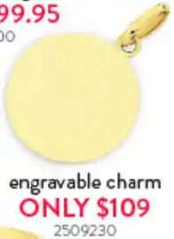 Goldmark Engravable charm 2509230 offer
