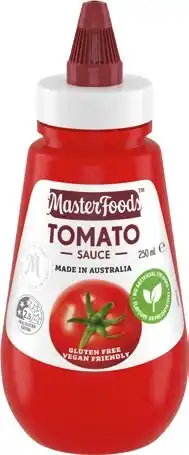 IGA MasterFoods Tomato or Barbecue Squeezy Sauce 250mL offer