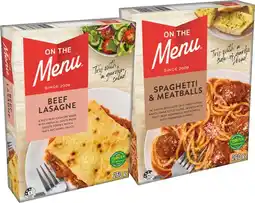 IGA On The Menu Frozen Meal Selected Varieties offer