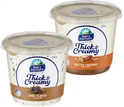 IGA Dairy Farmers Thick & Creamy Yoghurt 550‑600g Selected Varieties offer