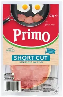 IGA Primo Wood Smoked Short Cut Rindless Bacon offer