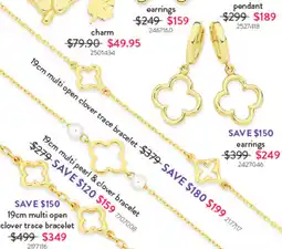 Goldmark Multi open clover trace bracelet offer
