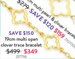 Goldmark Multi open clover trace bracelet 2177116 offer