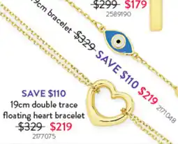 Goldmark Double trace floating heart bracelet 2177075 offer