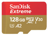 Officeworks SanDisk 128GB Extreme MicroSDXC Memory Card offer