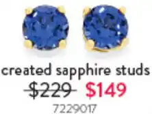 Goldmark Created sapphire studs 7229017 offer