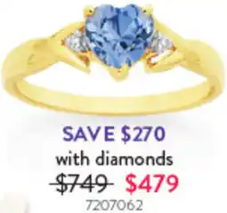 Goldmark Created Sapphire with Diamonds 7207062 offer