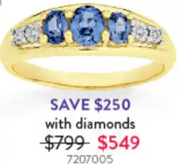 Goldmark Created Sapphire with Diamonds 7207005 offer