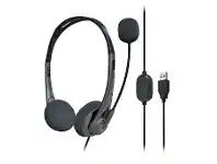 Officeworks Verbatim USB Headset with Boom Microphone offer