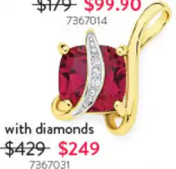 Goldmark Spoil Mum with created ruby with diamonds 7367031 offer