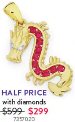 Goldmark Spoil Mum with created ruby with diamonds 7357020 offer