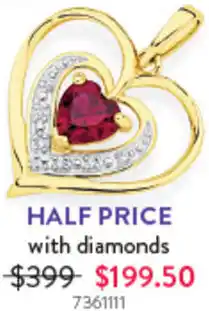 Goldmark Spoil Mum with created ruby with diamonds 7361111 offer