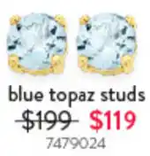 Goldmark Blue topaz studs 7479024 offer