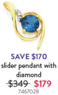 Goldmark Slider pendant with diamond 7467028 offer
