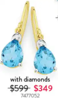 Goldmark Shades of Blue Topaz with diamonds 7477052 offer