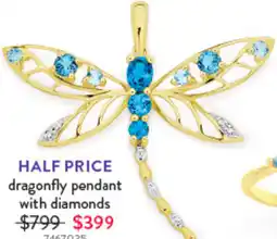 Goldmark Dragonfly pendant with diamonds 7467035 offer