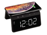 LED Clock with Light & Wireless Qi Charger