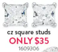 Goldmark Cz square studs offer