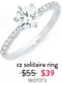 Goldmark Cz solitaire ring offer