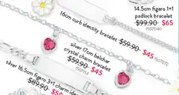 Goldmark Silver belcher crystal charm bracelet offer