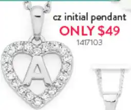 Goldmark Cz initial pendant offer