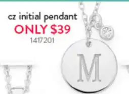 Goldmark Cz initial pendant offer