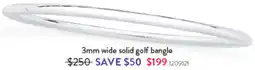 Goldmark Wide solid golf bangle offer