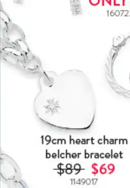Goldmark Heart charm belcher bracelet offer