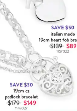 Goldmark Cz padlock bracelet offer