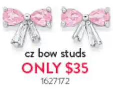 Goldmark Cz bow studs offer