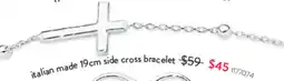 Goldmark Italian made side cross bracelet offer