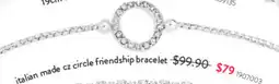 Goldmark Italian made cz circle friendship bracelet offer